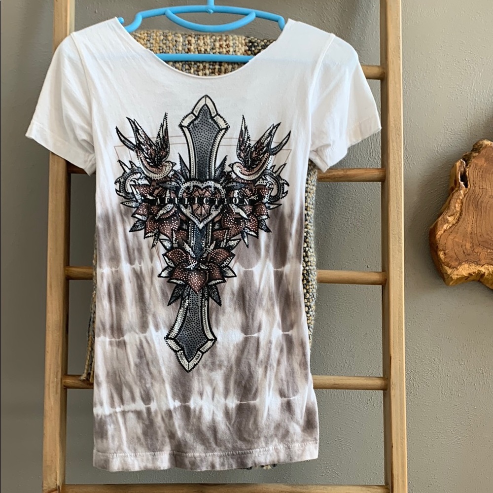 Affliction Graphic Print Women's Top